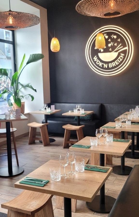 Façade du restaurant Wok'n Breizh, rue Maréchal Joffre à Rennes