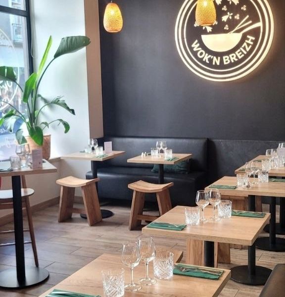 Salle du restaurant Wok'n Breizh, nouvelle décoration